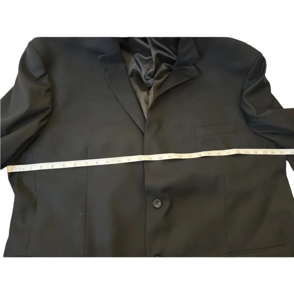 Vinci‎ Men’s Blazer 35 Black Pin Striped Double Breasted Italian Sports Coat